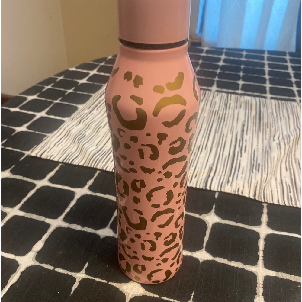 CAUS Leopard Print Stainless Steel Insulated Water Flask/Bottle 17 oz. 10.5”-New